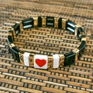 Roxanne Assoulin Neutral Heart Black Classics Bracelet